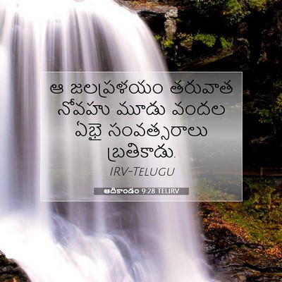 Picture 07 - ఆదికాండం 9:28 TELIRV - ఆ జలప్రళయం తరువాత - Bible Verse Picture