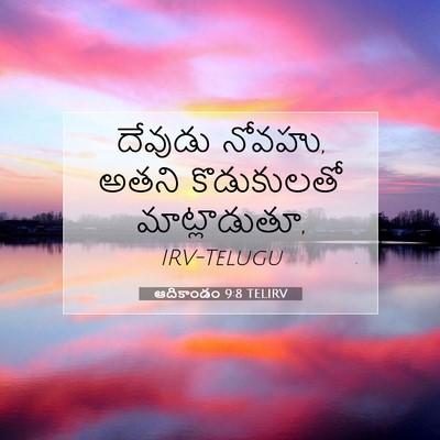 Picture 07 - ఆదికాండం 9:8 TELIRV - దేవుడు నోవహు, అతని - Bible Verse Picture