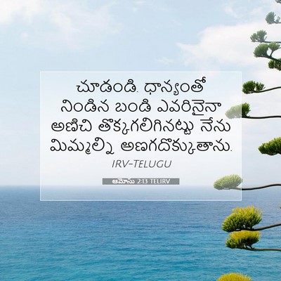 Picture 07 - ఆమోసు 2:13 TELIRV - చూడండి. ధాన్యంతో - Bible Verse Picture