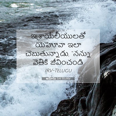 Picture 07 - ఆమోసు 5:4 TELIRV - ఇశ్రాయేలీయులతో - Bible Verse Picture