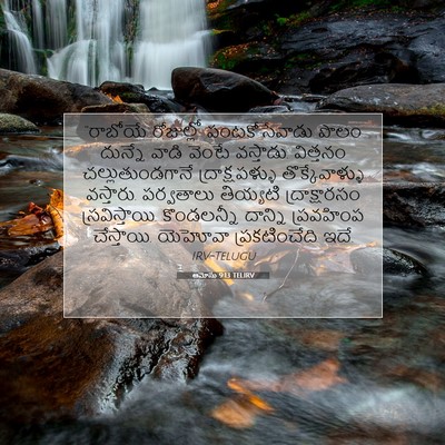 Picture 07 - ఆమోసు 9:13 TELIRV - “రాబోయే రోజుల్లో - Bible Verse Picture