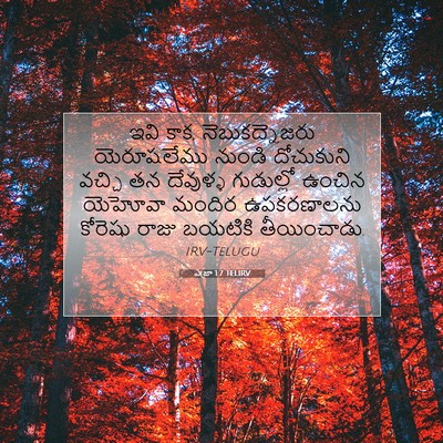 Picture 07 - ఎజ్రా 1:7 TELIRV - ఇవి కాక, - Bible Verse Picture