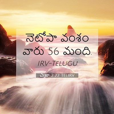 Picture 07 - ఎజ్రా 2:22 TELIRV - నెటోపా వంశం వారు 56 - Bible Verse Picture