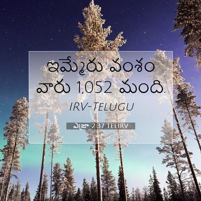 Picture 07 - ఎజ్రా 2:37 TELIRV - ఇమ్మేరు వంశం వారు - Bible Verse Picture