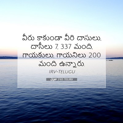 Picture 07 - ఎజ్రా 2:65 TELIRV - వీరు కాకుండా వీరి - Bible Verse Picture