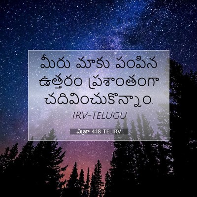 Picture 07 - ఎజ్రా 4:18 TELIRV - మీరు మాకు పంపిన - Bible Verse Picture