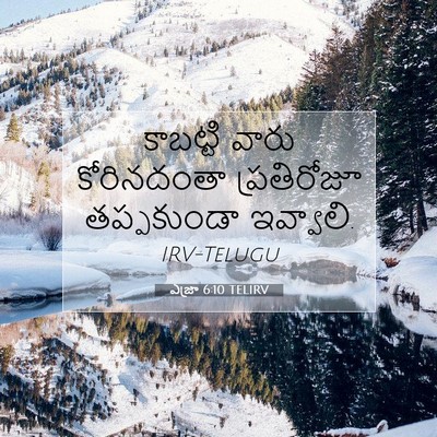 Picture 07 - ఎజ్రా 6:10 TELIRV - కాబట్టి వారు - Bible Verse Picture