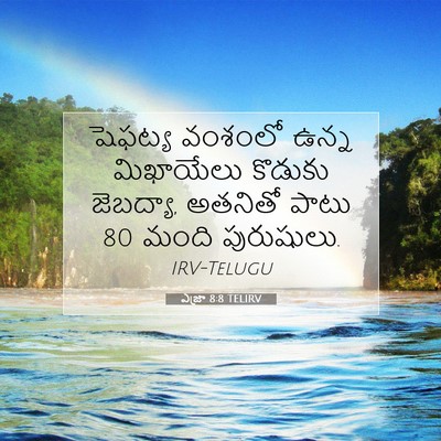 Picture 07 - ఎజ్రా 8:8 TELIRV - షెఫట్య వంశంలో - Bible Verse Picture