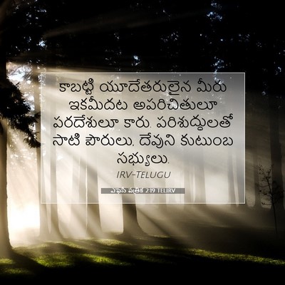 Picture 07 - ఎఫెసీ పత్రిక 2:19 TELIRV - కాబట్టి - Bible Verse Picture