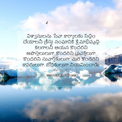 Picture 07 - ఎఫెసీ పత్రిక 4:12 TELIRV - విశ్వాసులను సేవా - Bible Verse Picture