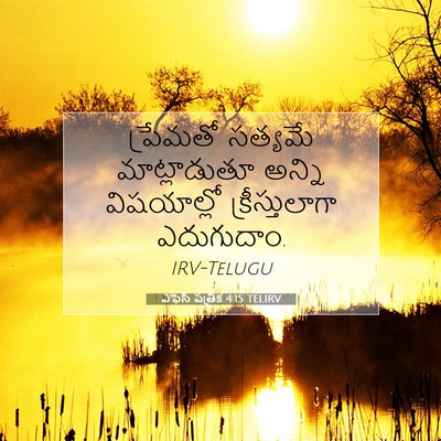 Picture 07 - ఎఫెసీ పత్రిక 4:15 TELIRV - ప్రేమతో సత్యమే - Bible Verse Picture