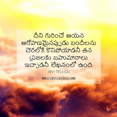 Picture 07 - ఎఫెసీ పత్రిక 4:8 TELIRV - దీని గురించే ఆయన - Bible Verse Picture