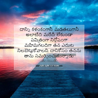 Picture 07 - ఎఫెసీ పత్రిక 5:27 TELIRV - దాన్ని కళంకంగానీ, - Bible Verse Picture