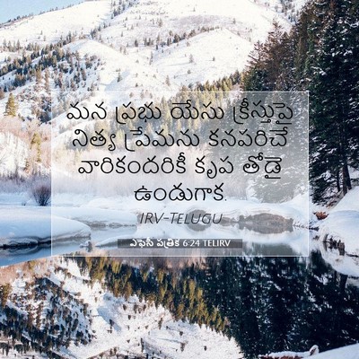 Picture 07 - ఎఫెసీ పత్రిక 6:24 TELIRV - మన ప్రభు యేసు - Bible Verse Picture