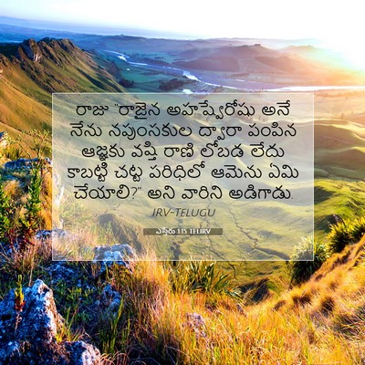 Picture 07 - ఎస్తేరు 1:15 TELIRV - రాజు “రాజైన - Bible Verse Picture