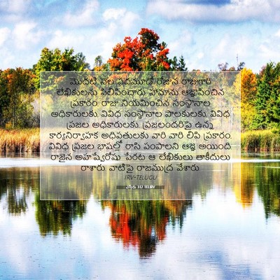 Picture 07 - ఎస్తేరు 3:12 TELIRV - మొదటి నెల పదమూడో - Bible Verse Picture