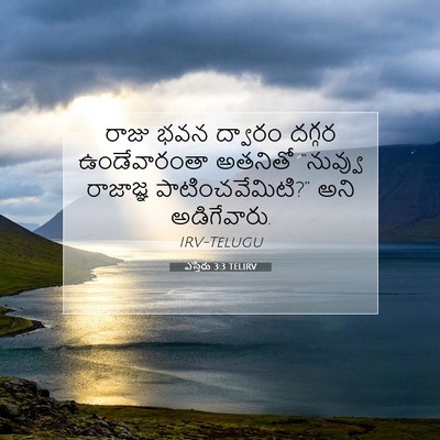 Picture 07 - ఎస్తేరు 3:3 TELIRV - రాజు భవన ద్వారం - Bible Verse Picture