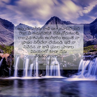 Picture 07 - ఎస్తేరు 7:3 TELIRV - అప్పుడు ఎస్తేరు - Bible Verse Picture