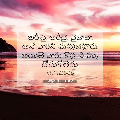 Picture 07 - ఎస్తేరు 9:10 TELIRV - అరీసై, అరీదై, - Bible Verse Picture