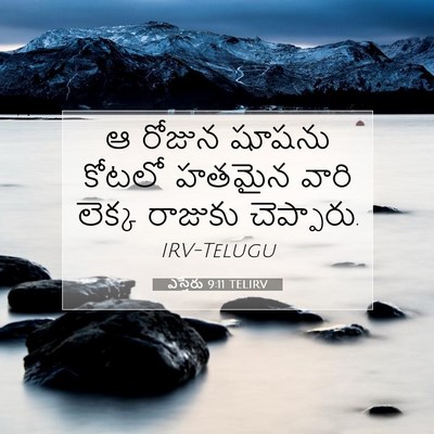 Picture 07 - ఎస్తేరు 9:11 TELIRV - ఆ రోజున షూషను - Bible Verse Picture
