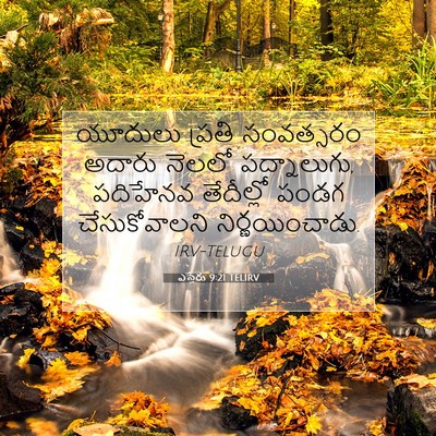 Picture 07 - ఎస్తేరు 9:21 TELIRV - యూదులు ప్రతి - Bible Verse Picture