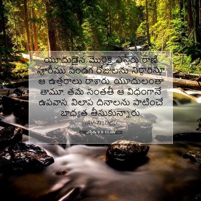 Picture 07 - ఎస్తేరు 9:31 TELIRV - యూదుడైన మొర్దెకై, - Bible Verse Picture