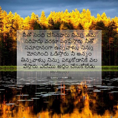 Picture 07 - ఓబద్యా 1:7 TELIRV - నీతో సంధి - Bible Verse Picture