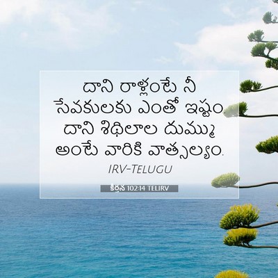 Picture 07 - కీర్తన 102:14 TELIRV - దాని రాళ్లంటే నీ - Bible Verse Picture