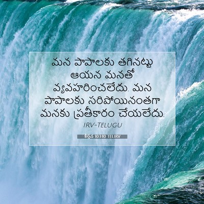 Picture 07 - కీర్తన 103:10 TELIRV - మన పాపాలకు - Bible Verse Picture