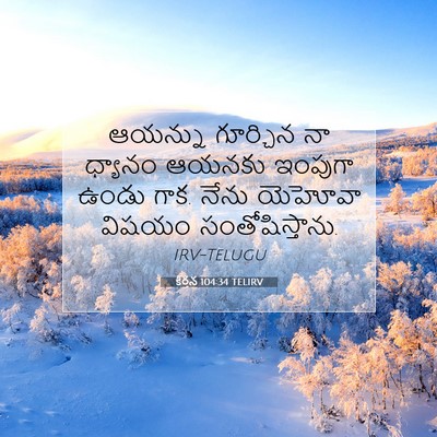 Picture 07 - కీర్తన 104:34 TELIRV - ఆయన్ను గూర్చిన నా - Bible Verse Picture