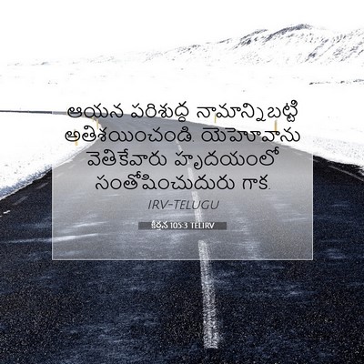 Picture 07 - కీర్తన 105:3 TELIRV - ఆయన పరిశుద్ధ - Bible Verse Picture