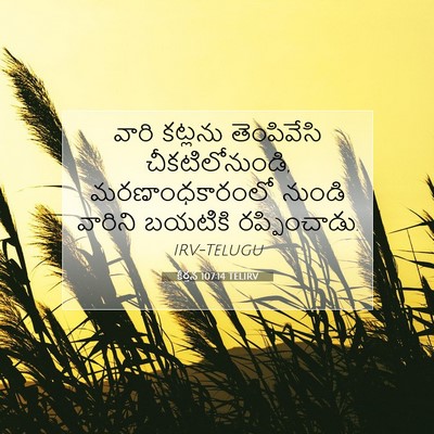 Picture 07 - కీర్తన 107:14 TELIRV - వారి కట్లను - Bible Verse Picture