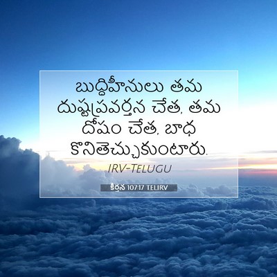 Picture 07 - కీర్తన 107:17 TELIRV - బుద్ధిహీనులు తమ - Bible Verse Picture
