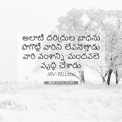 Picture 07 - కీర్తన 107:41 TELIRV - అలాటి దరిద్రుల - Bible Verse Picture
