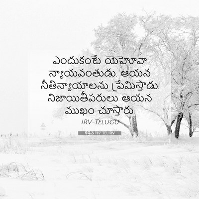 Picture 07 - కీర్తన 11:7 TELIRV - ఎందుకంటే యెహోవా - Bible Verse Picture