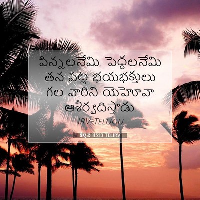 Picture 07 - కీర్తన 115:13 TELIRV - పిన్నలనేమి, - Bible Verse Picture