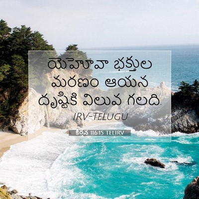 Picture 07 - కీర్తన 116:15 TELIRV - యెహోవా భక్తుల - Bible Verse Picture