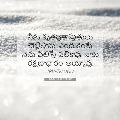 Picture 07 - కీర్తన 118:21 TELIRV - నీకు - Bible Verse Picture