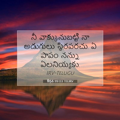 Picture 07 - కీర్తన 119:133 TELIRV - నీ వాక్కునుబట్టి - Bible Verse Picture