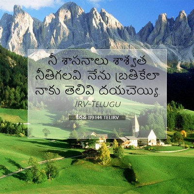 Picture 07 - కీర్తన 119:144 TELIRV - నీ శాసనాలు శాశ్వత - Bible Verse Picture