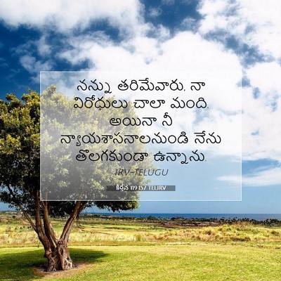 Picture 07 - కీర్తన 119:157 TELIRV - నన్ను తరిమేవారు, - Bible Verse Picture