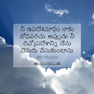 Picture 07 - కీర్తన 119:27 TELIRV - నీ ఉపదేశమార్గం - Bible Verse Picture