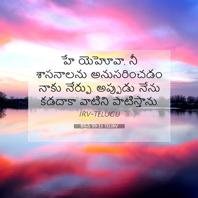 Picture 07 - కీర్తన 119:33 TELIRV - హే యెహోవా, నీ - Bible Verse Picture