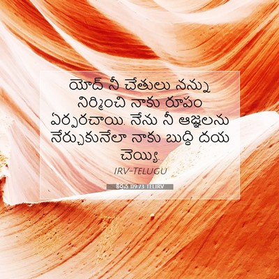 Picture 07 - కీర్తన 119:73 TELIRV - యోద్‌ నీ చేతులు - Bible Verse Picture
