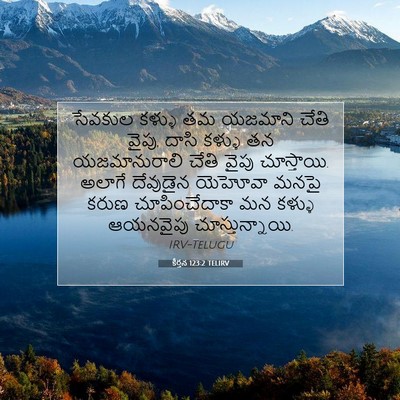 Picture 07 - కీర్తన 123:2 TELIRV - సేవకుల కళ్ళు తమ - Bible Verse Picture