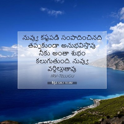 Picture 07 - కీర్తన 128:2 TELIRV - నువ్వు కష్టపడి - Bible Verse Picture