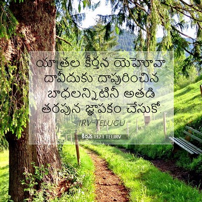 Picture 07 - కీర్తన 132:1 TELIRV - యాత్రల కీర్తన - Bible Verse Picture