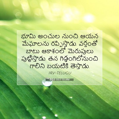 Picture 07 - కీర్తన 135:7 TELIRV - భూమి అంచుల నుంచి - Bible Verse Picture