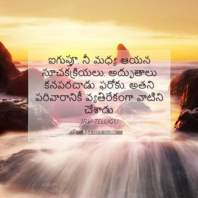 Picture 07 - కీర్తన 135:9 TELIRV - ఐగుప్తూ, నీ మధ్య - Bible Verse Picture