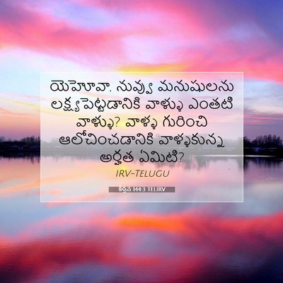 Picture 07 - కీర్తన 144:3 TELIRV - యెహోవా, నువ్వు - Bible Verse Picture